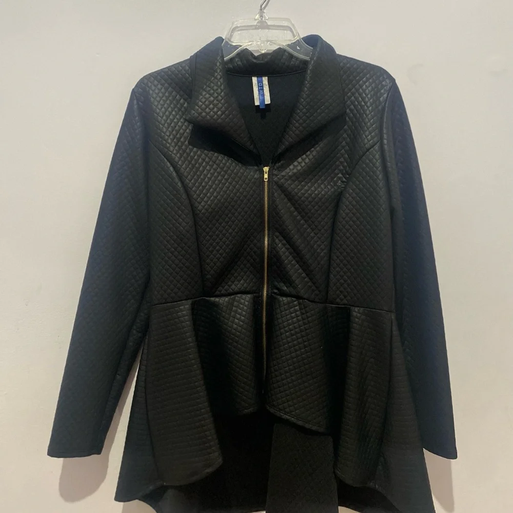 Black Quilted Women's Jacket - Picture 2 of 5